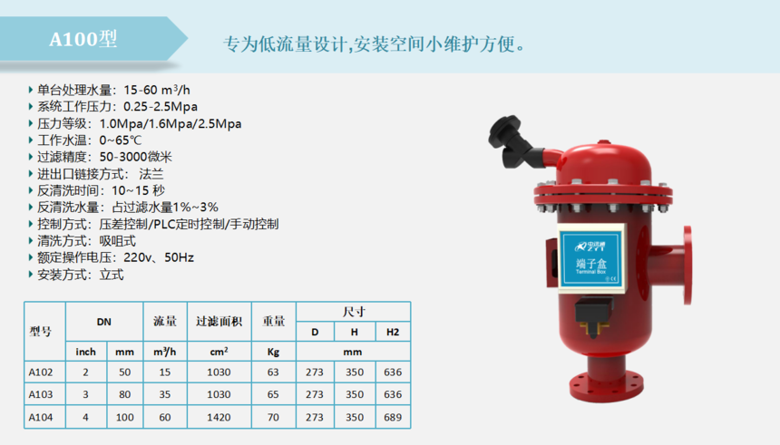 A100吸咀式过滤器设备